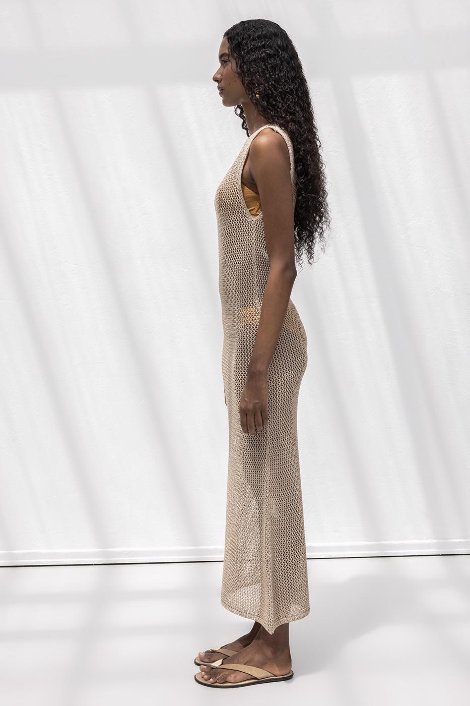 BSL Women Glittery Knit Maxi Beach Dress - Dunedin