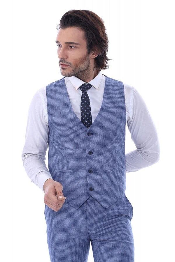 WSS Single Button Pointed Collar Blazer Three Pieces Of Suit  - Grand Forks