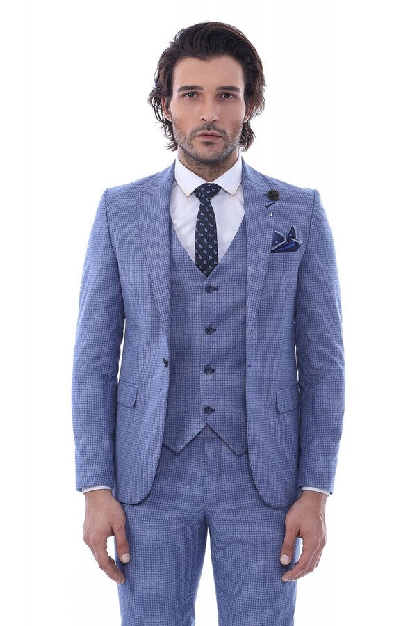 WSS Single Button Pointed Collar Blazer Three Pieces Of Suit  - Grand Forks