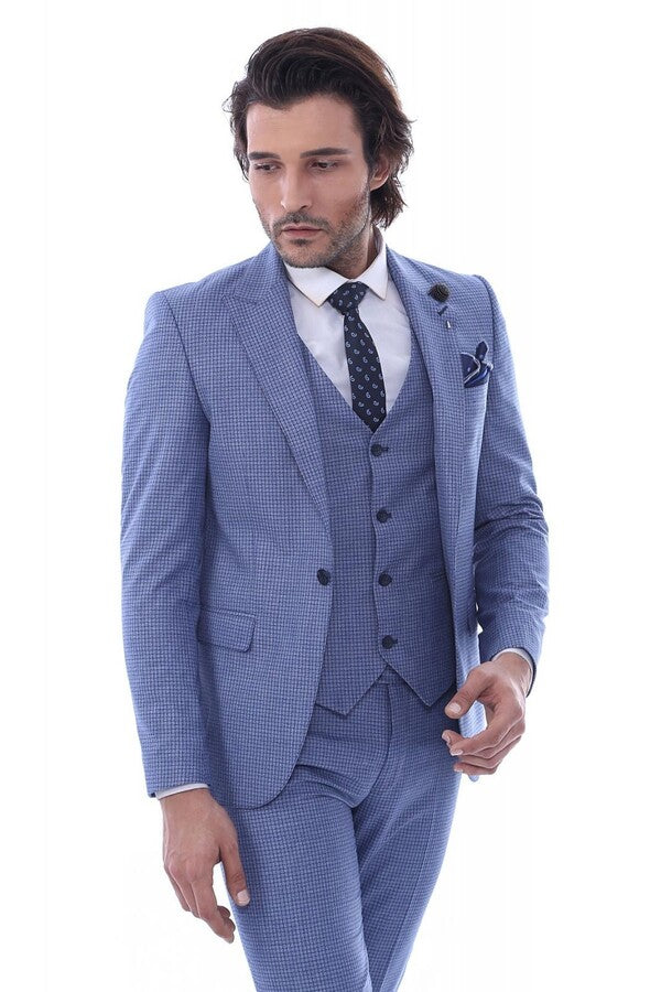 WSS Single Button Pointed Collar Blazer Three Pieces Of Suit  - Grand Forks