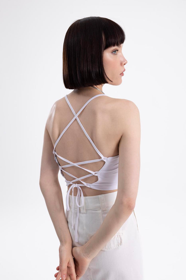 BSL Women Neck tie strapped top - Erith
