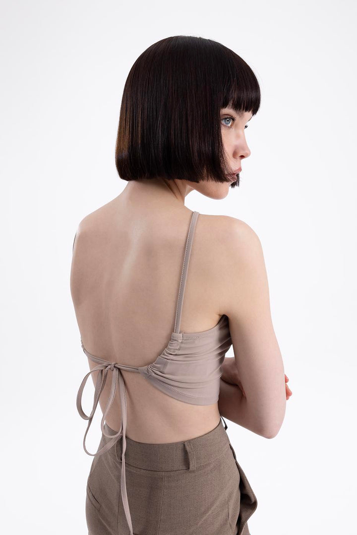 BSL Women Neck tie top - Campbell
