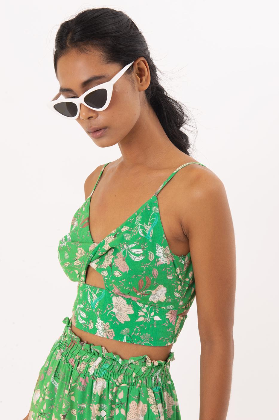 BSL Women Back Cross Tied Crop Top - San Luis Río Colorado