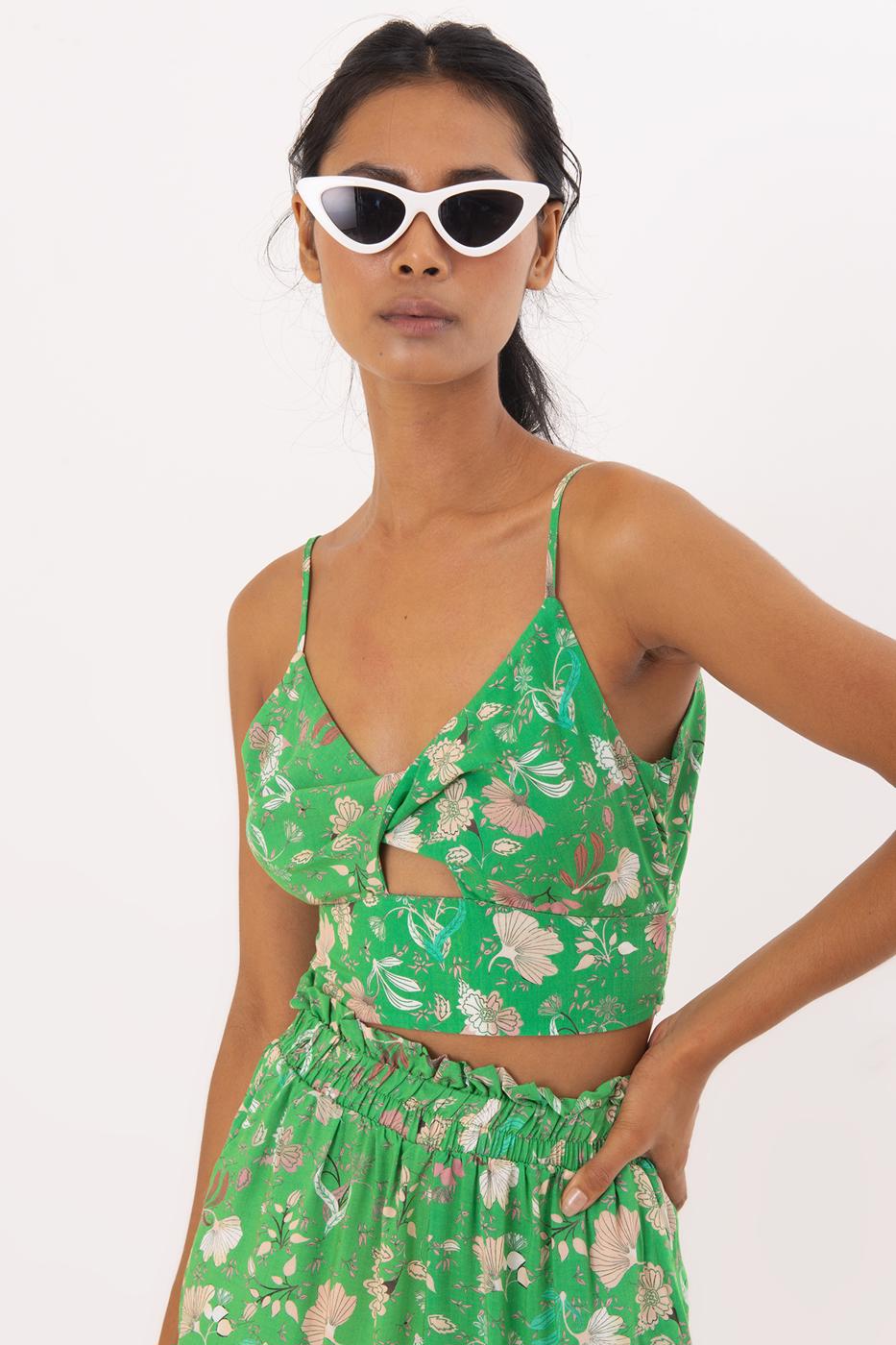 BSL Women Back Cross Tied Crop Top - San Luis Río Colorado