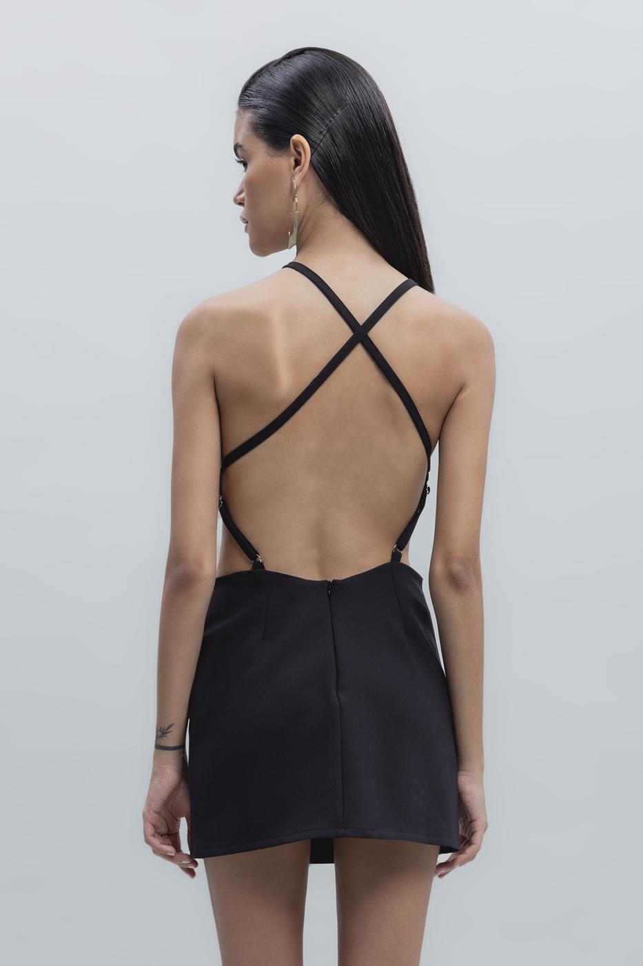 BSL Women Back Cross Banded Mini Dress - Cambrils