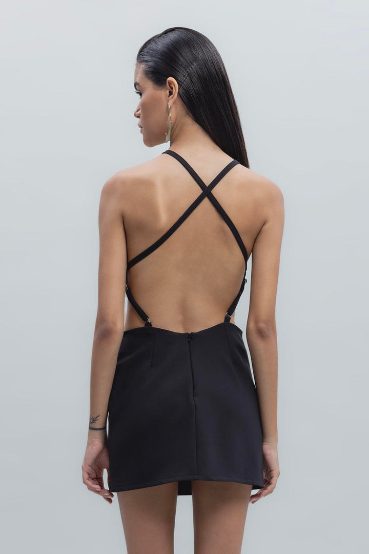 BSL Women Back Cross Banded Mini Dress - Cambrils