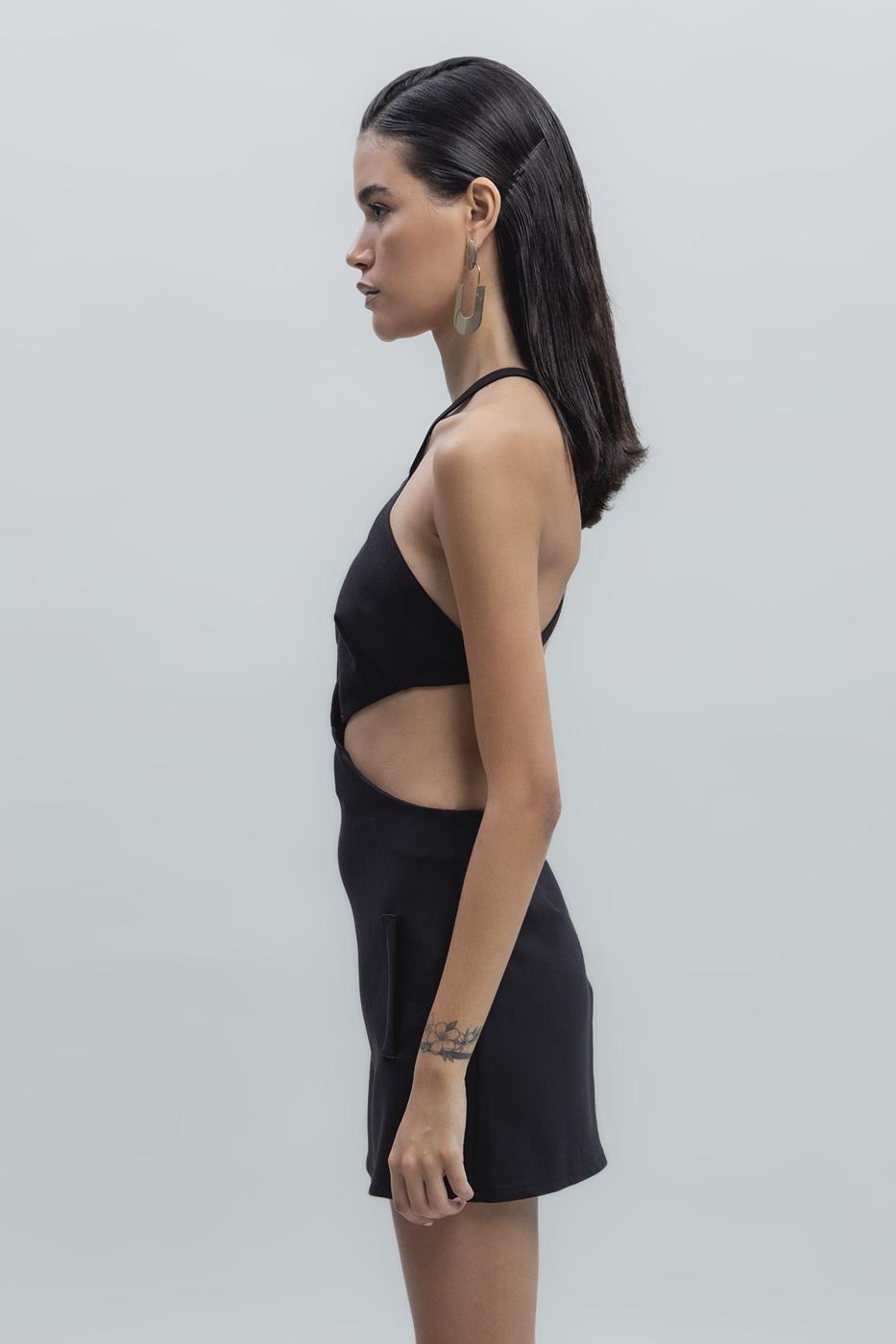 BSL Women Back Cross Banded Mini Dress - Cambrils