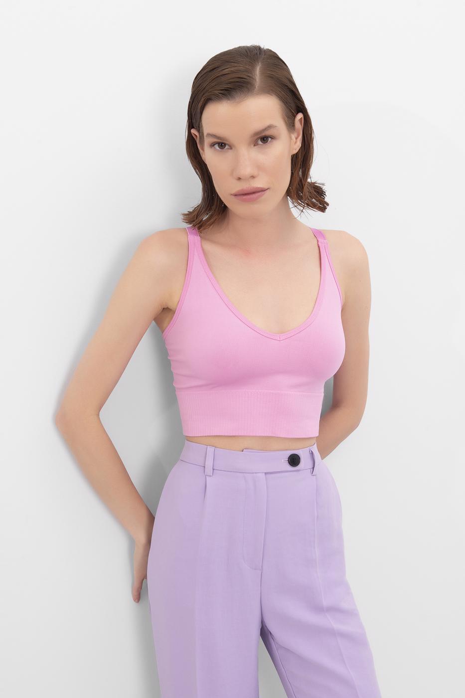 BSL Women Back Cross Tied Strapped Crop Top - Vilvoorde