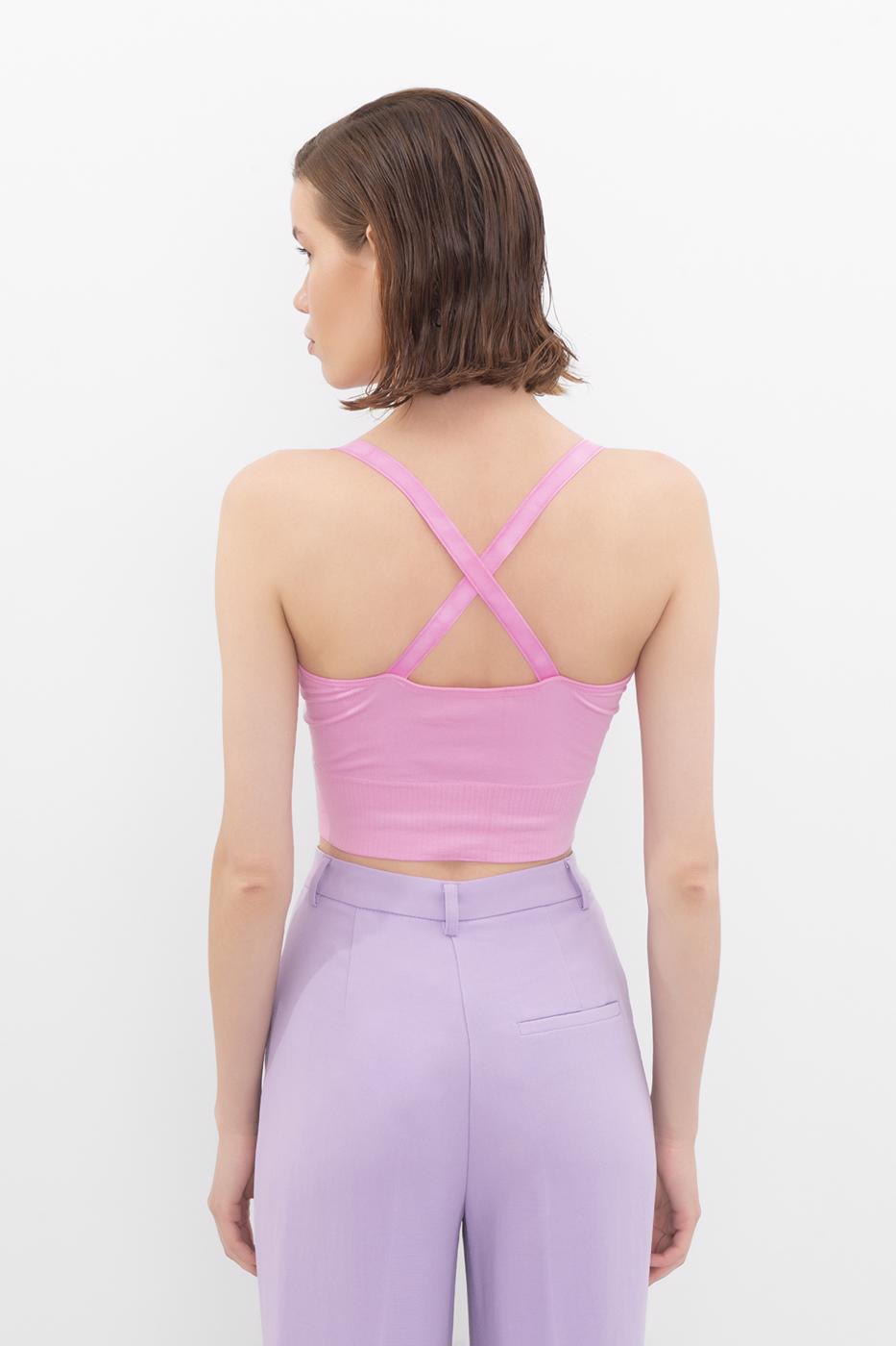 BSL Women Back Cross Tied Strapped Crop Top - Vilvoorde