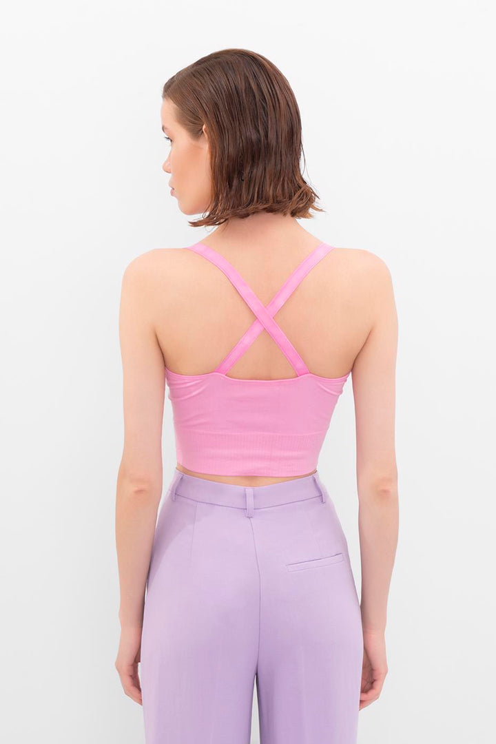 BSL Women Back Cross Tied Strapped Crop Top - Vilvoorde