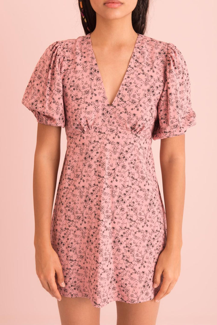 BSL Women Open Back V-Neck Mini Dress - Abilene