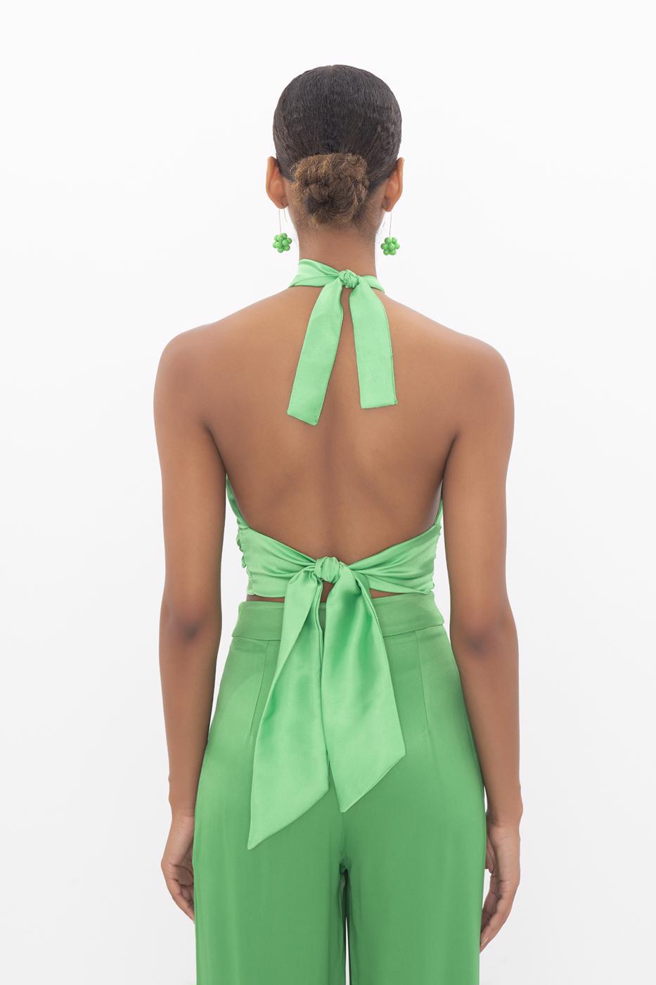 BSL Women Open back tie detailed blouse - Lemgo