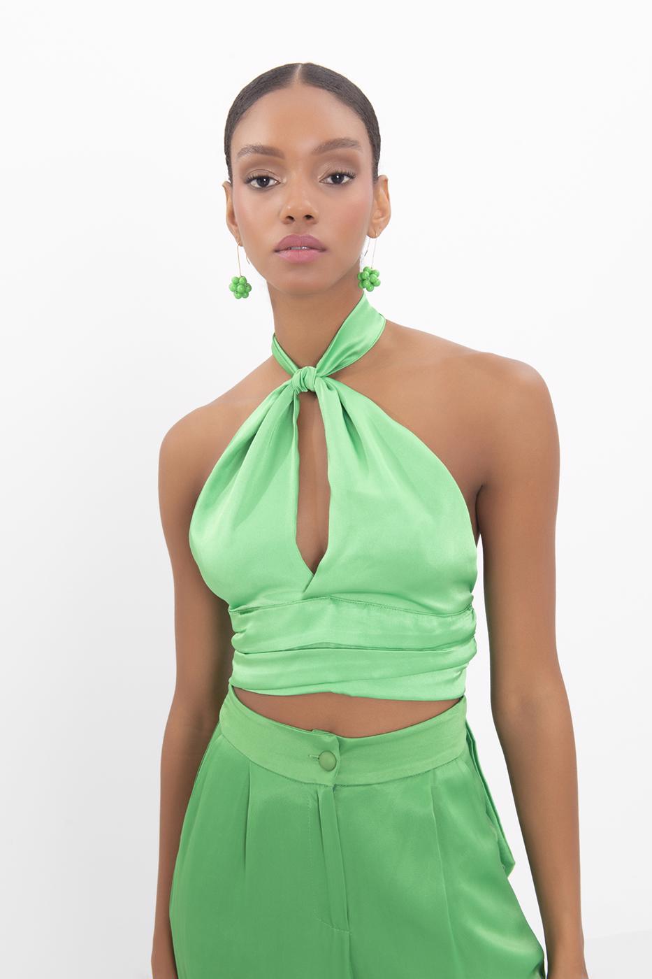 BSL Women Open back tie detailed blouse - Lemgo