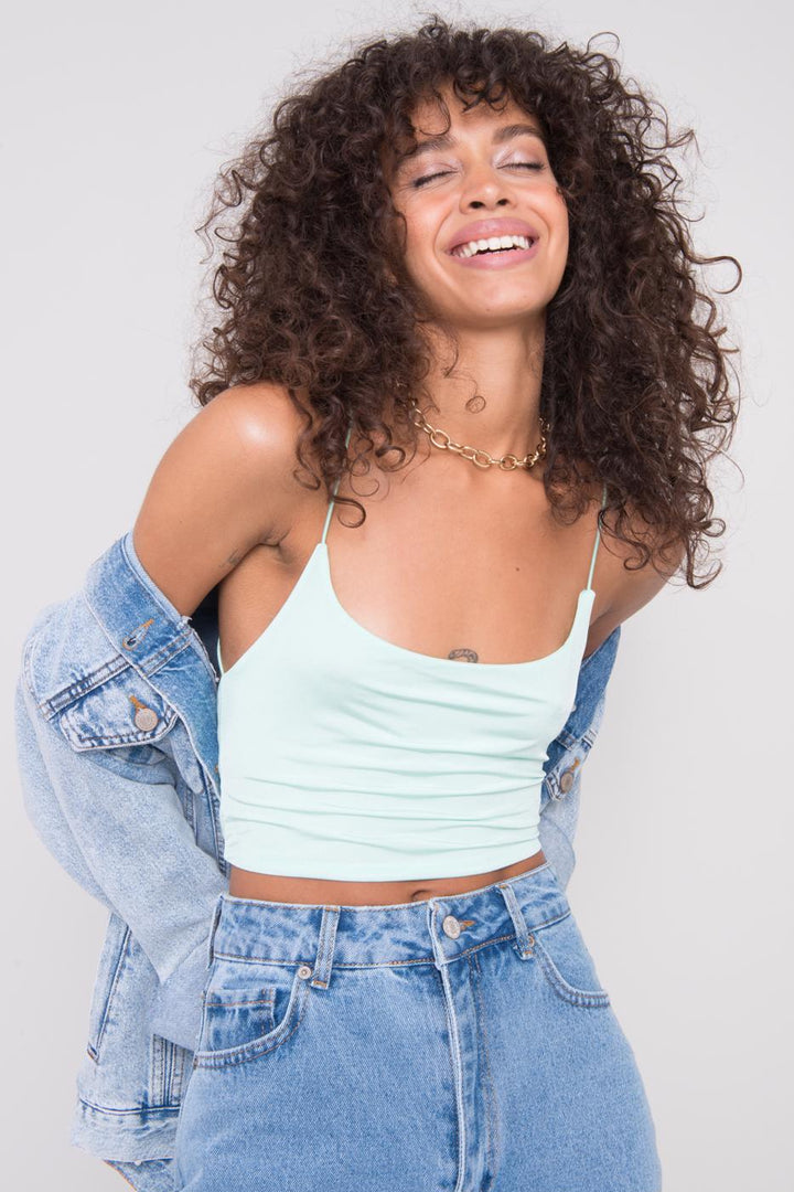 BSL Women Open Back Cross Band Crop Top - West Hollywood