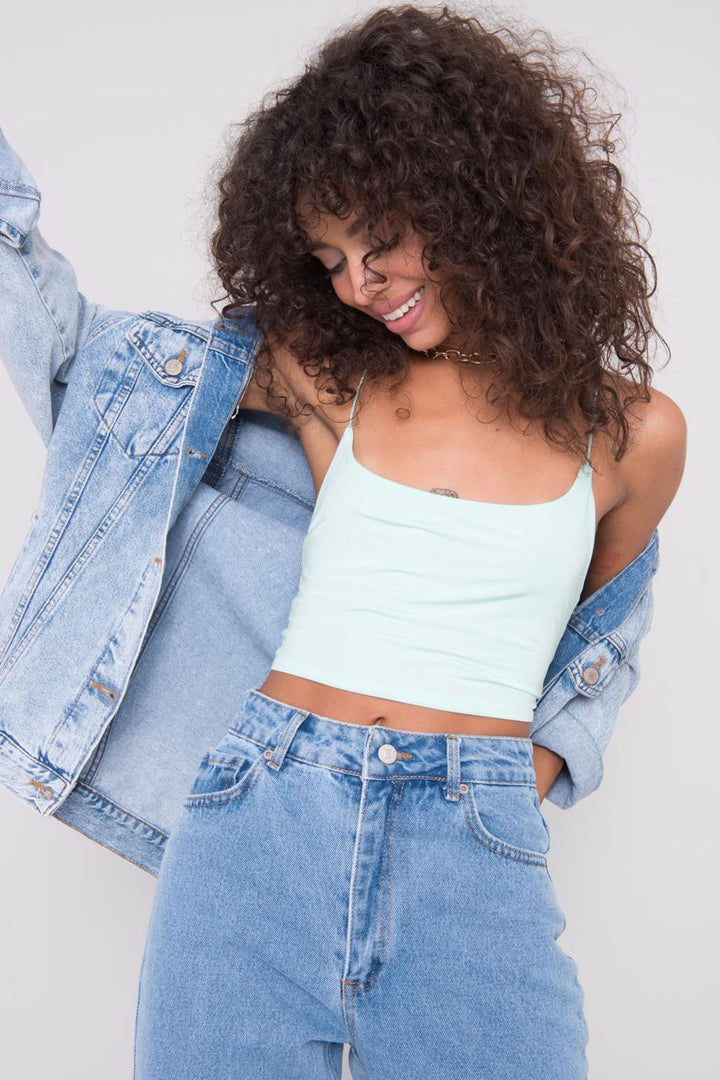 BSL Women Open Back Cross Band Crop Top - West Hollywood