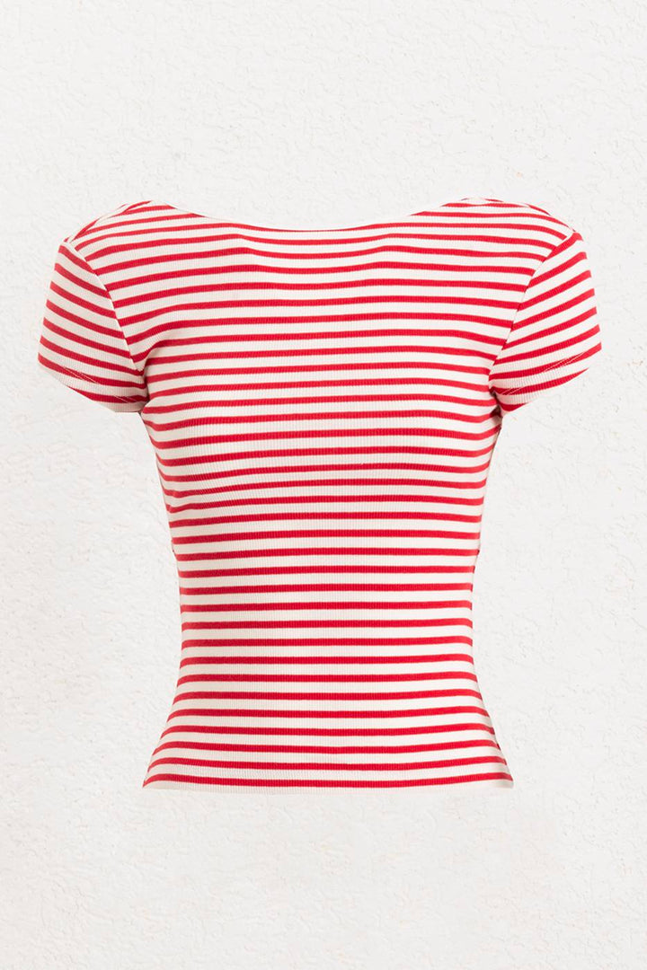 BSL Women Striped Backless Top - Vacaville