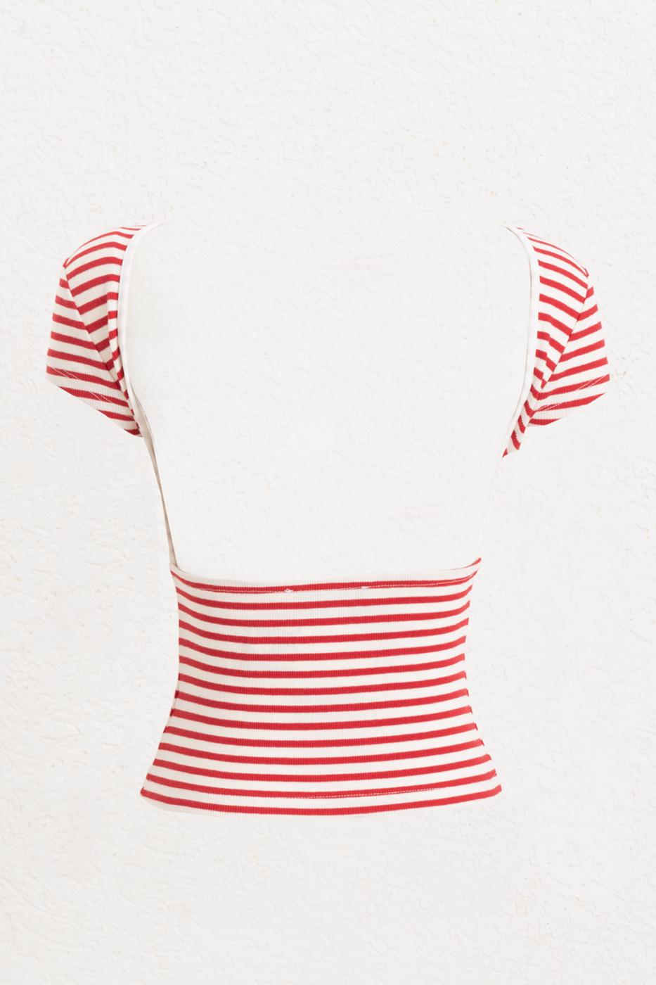BSL Women Striped Backless Top - Vacaville
