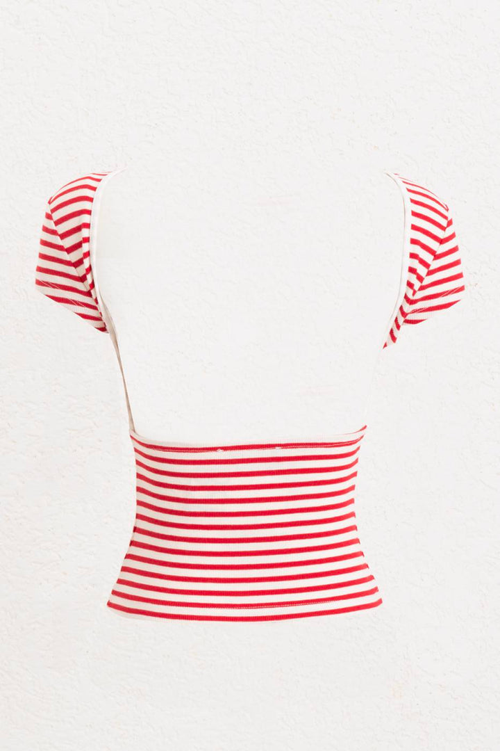 BSL Women Striped Backless Top - Vacaville