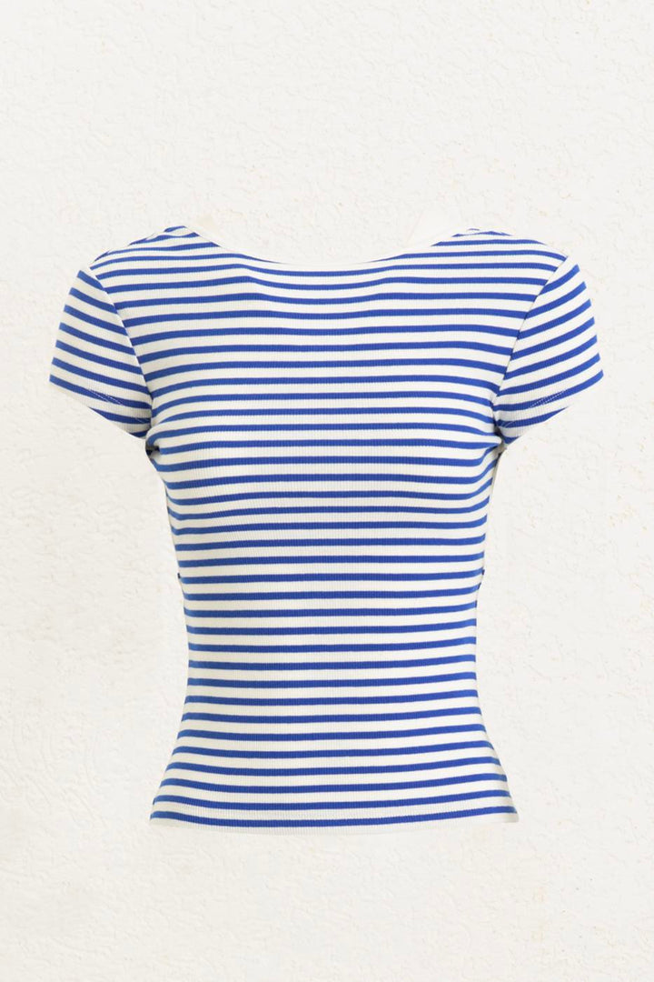 BSL Women Striped Backless Top - Valle Hermoso