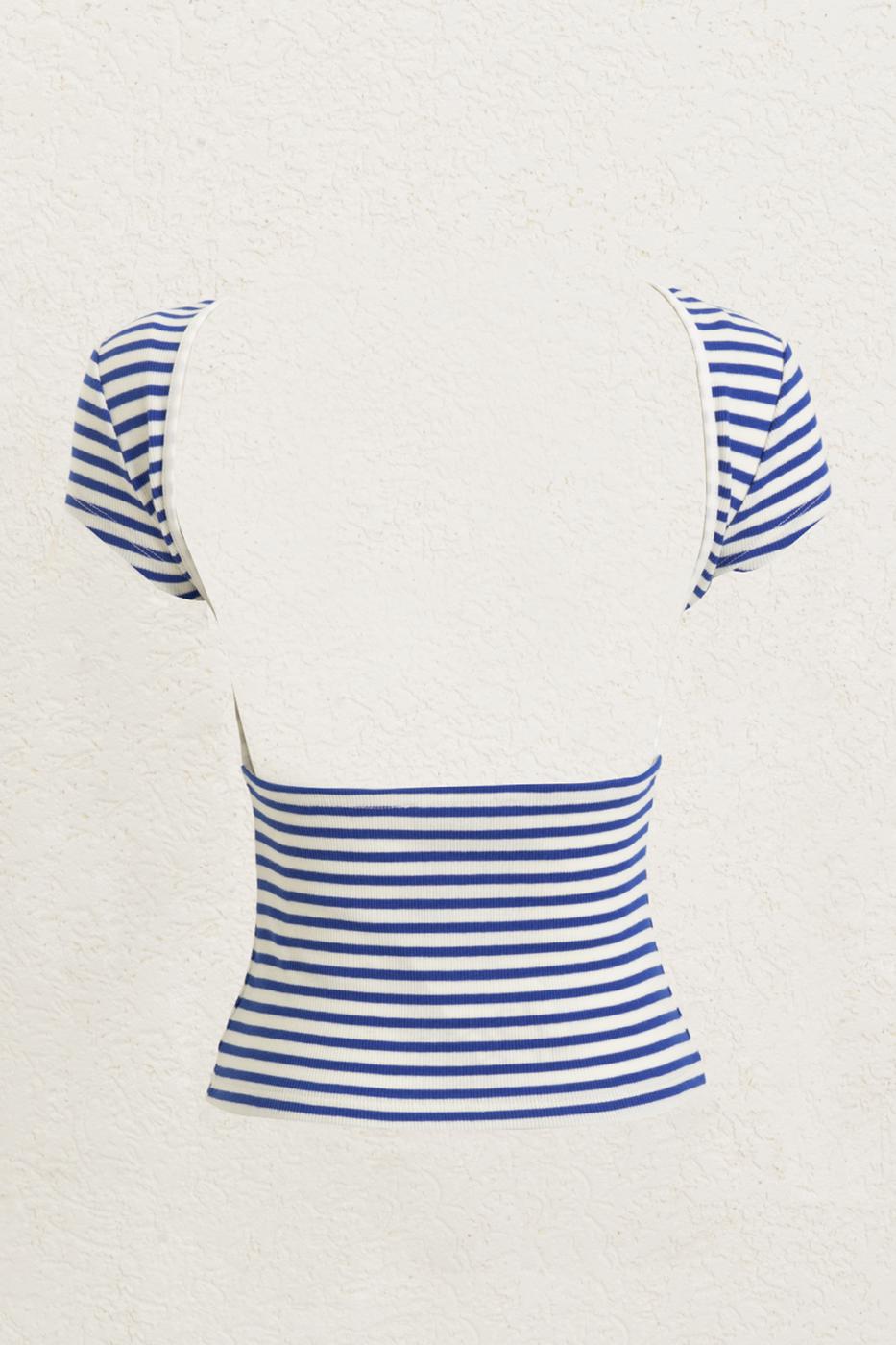 BSL Women Striped Backless Top - Valle Hermoso