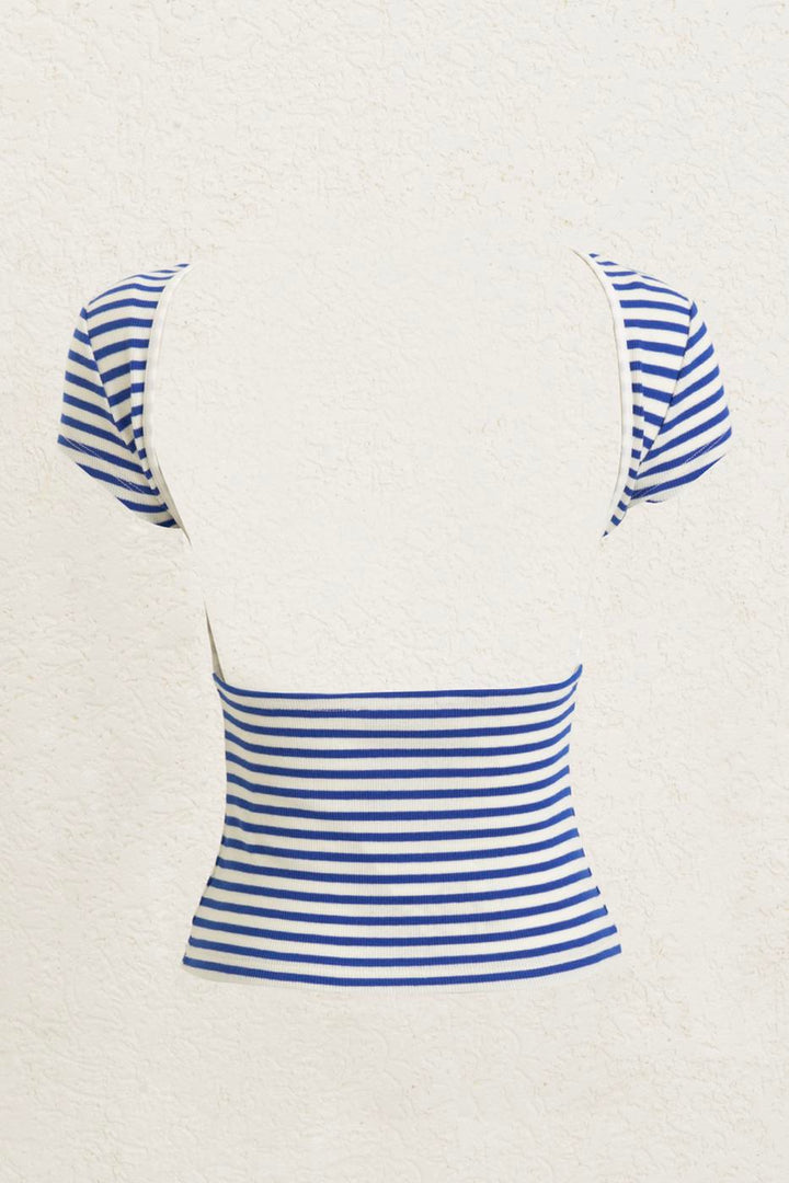 BSL Women Striped Backless Top - Valle Hermoso
