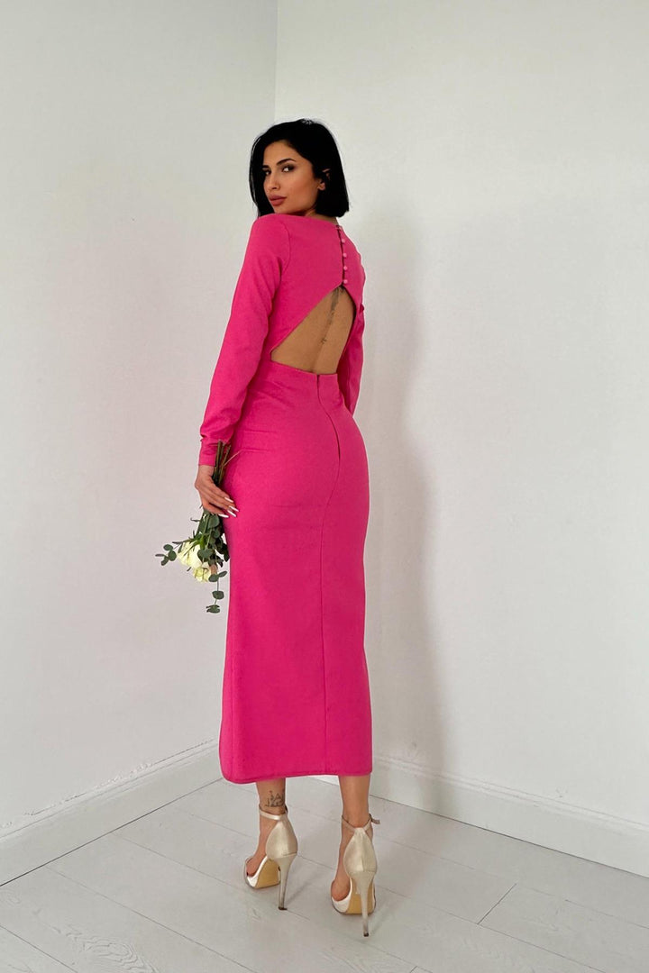 ELS Backless Dress - Fuchsia - Sittard