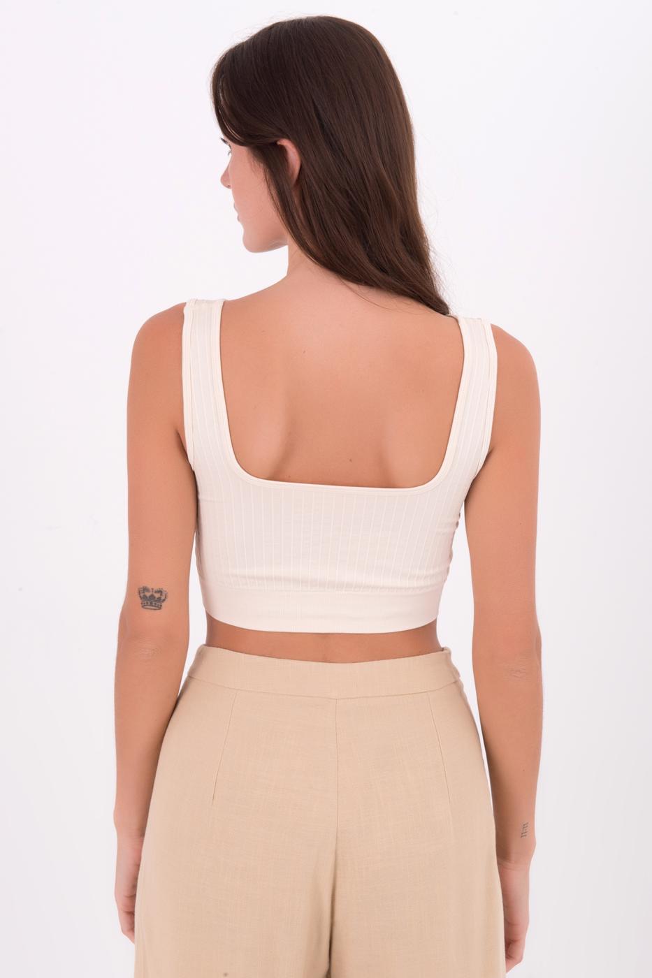 BSL Women Open Back Square Neck Cami Top - Miranda de Ebro