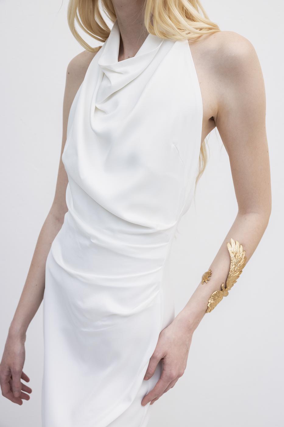BSL Women Backless Maxi Satin Dress - Ingelheim