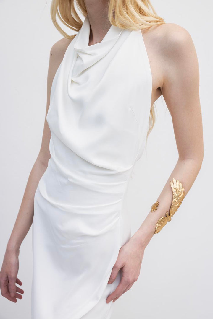 BSL Women Backless Maxi Satin Dress - Ingelheim