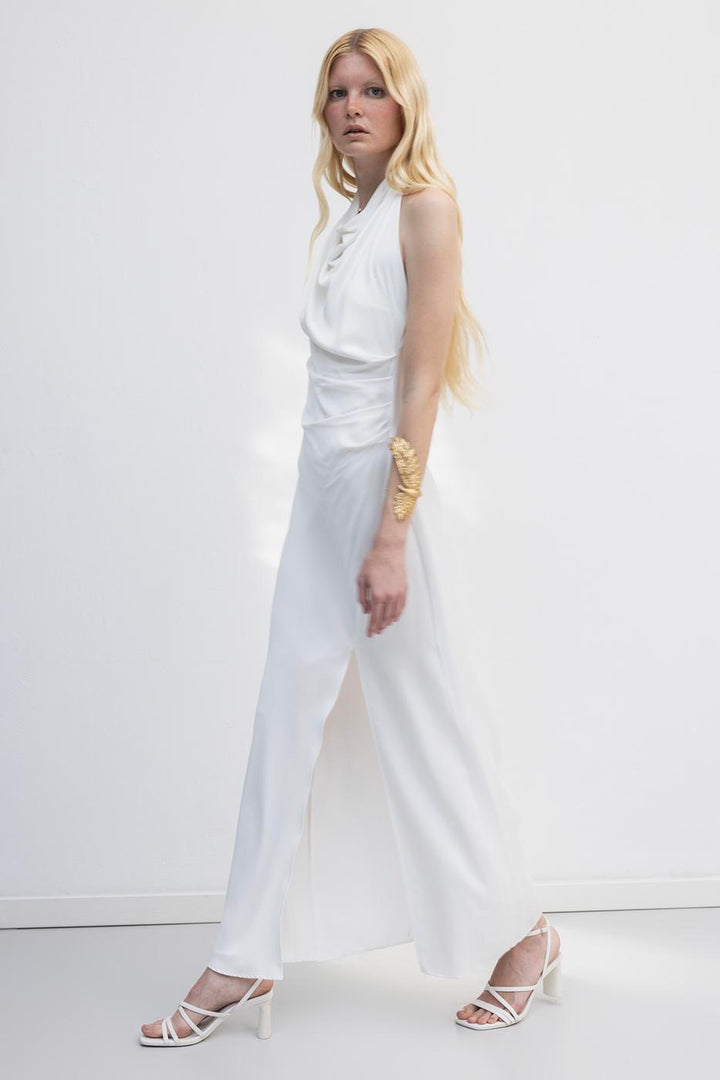 BSL Women Backless Maxi Satin Dress - Ingelheim
