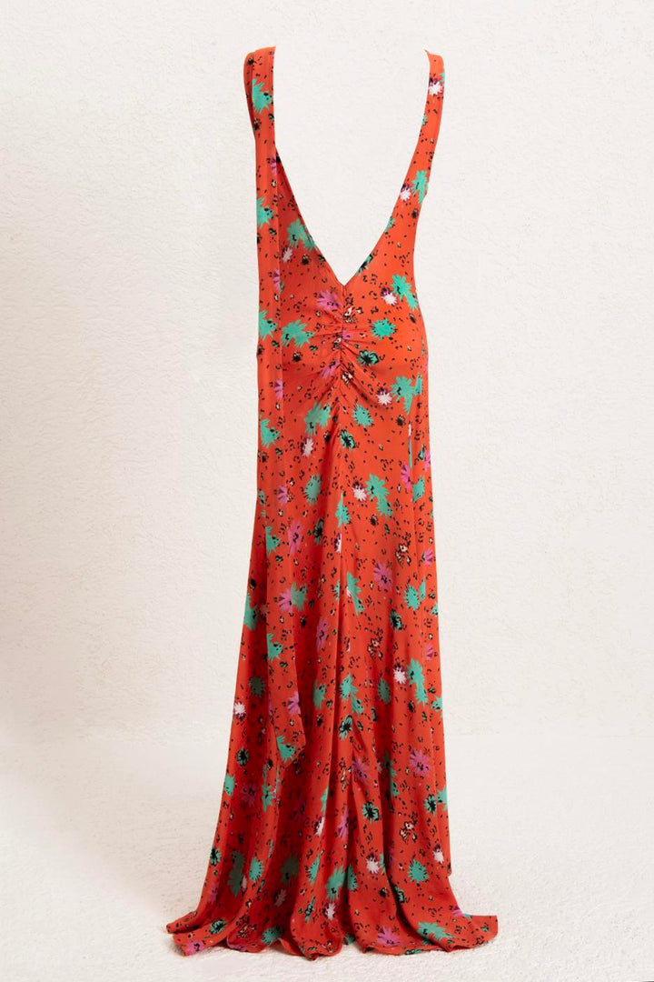BSL Women Backless Midi Dress - Riverview