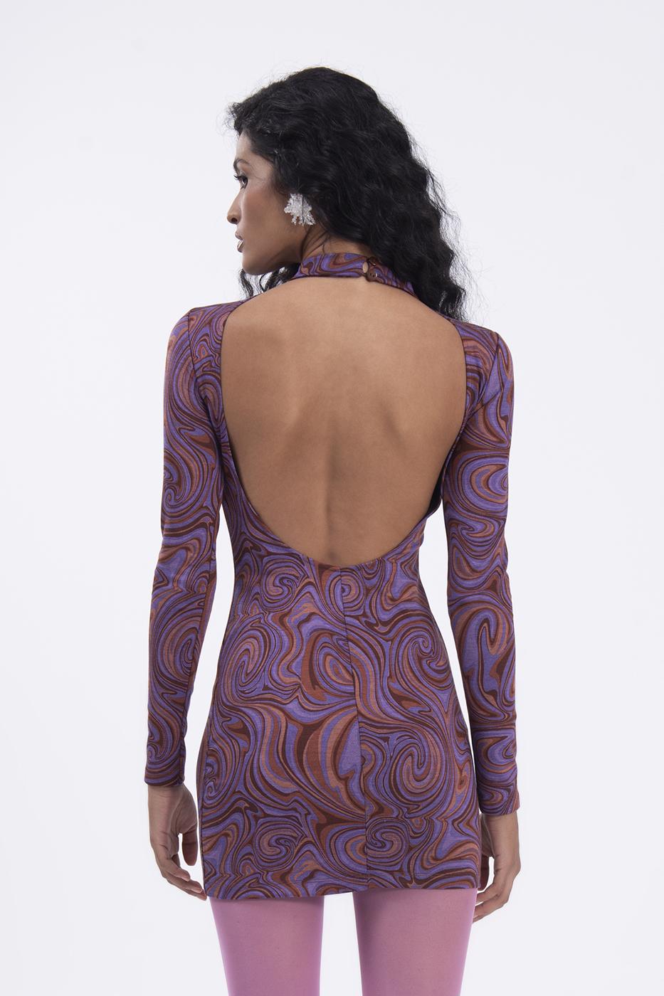 BSL Women Open back mini dress - West Seneca