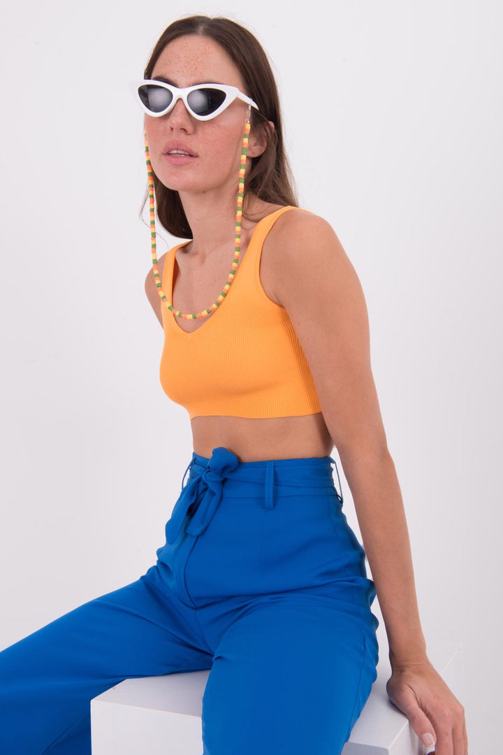 BSL Women Open Back Knit Cami Top - Aliso Viejo