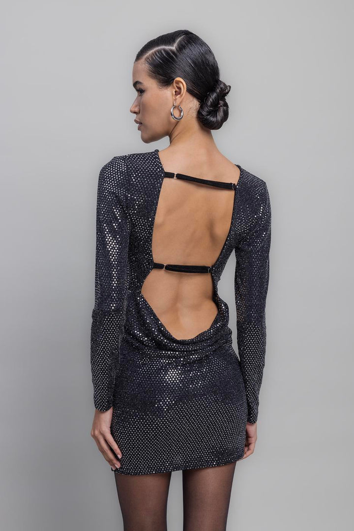BSL Women Backless Sequined Mini Dress - Adelaide