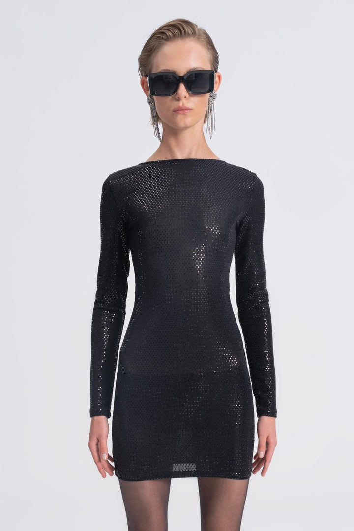 BSL Women Backless Sequined Mini Dress - Hempfield