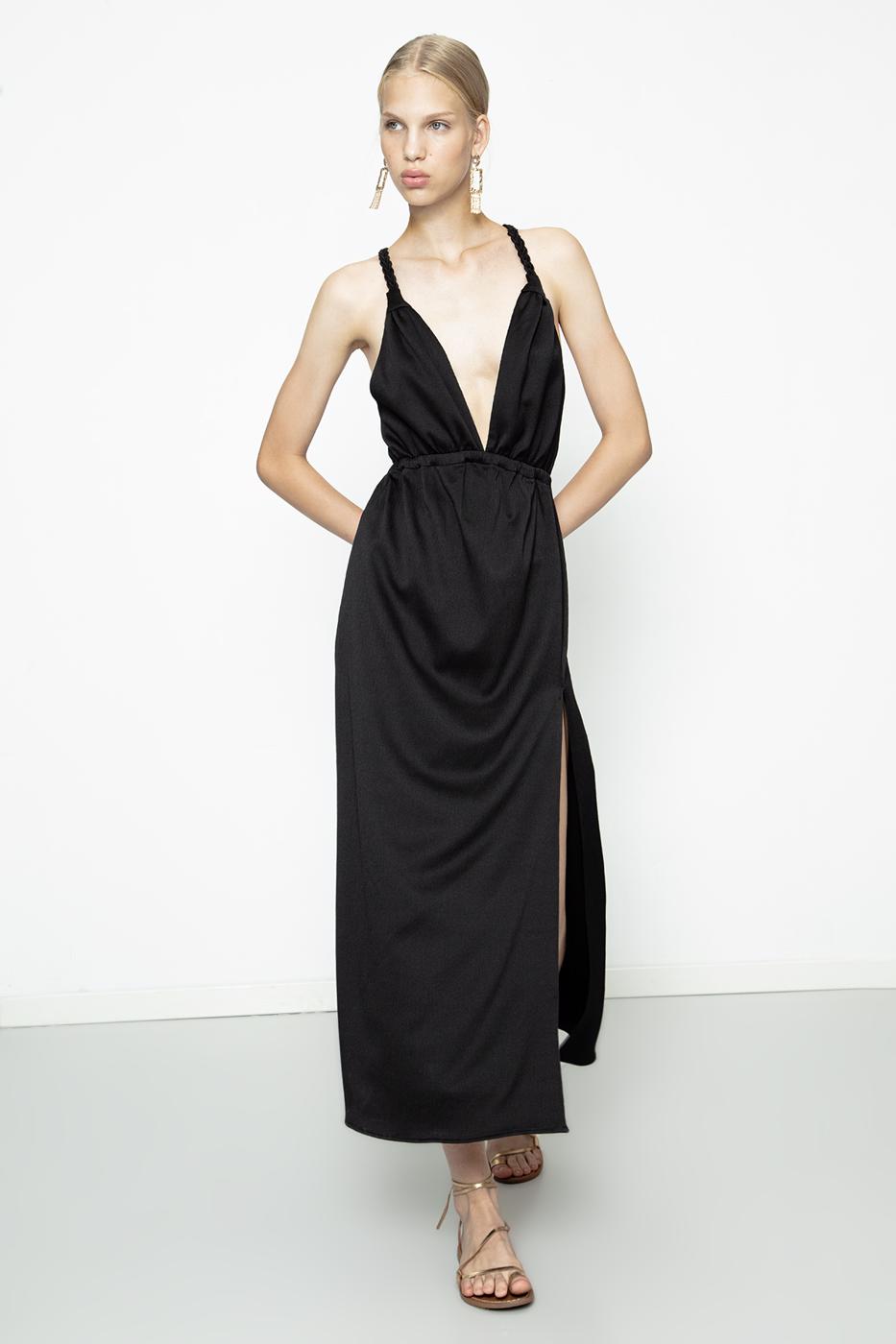 BSL Women Backless Satin Dress - Biel/Bienne