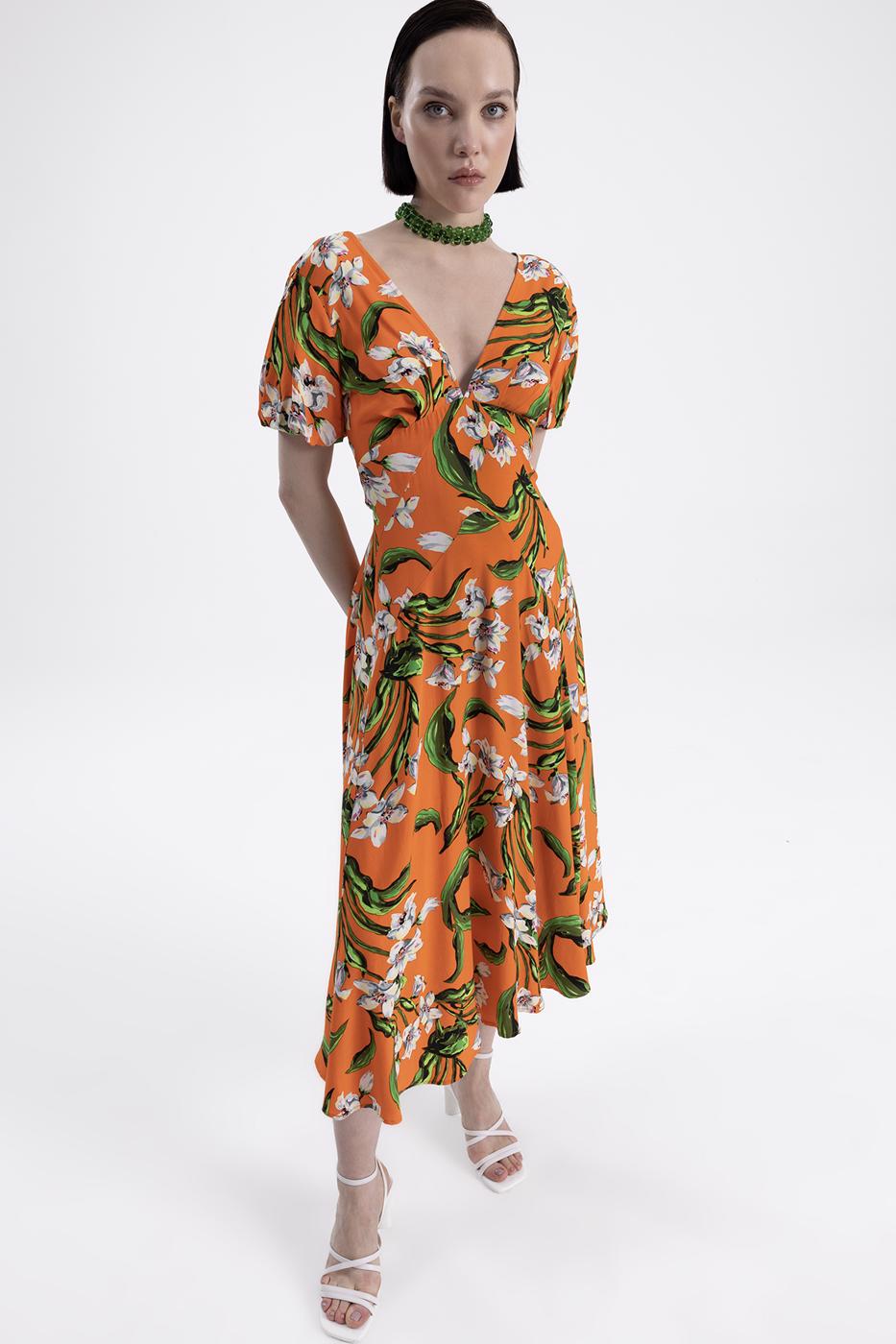 BSL Women Open Back V-Neck Midi Dress - Ciudad Río Bravo