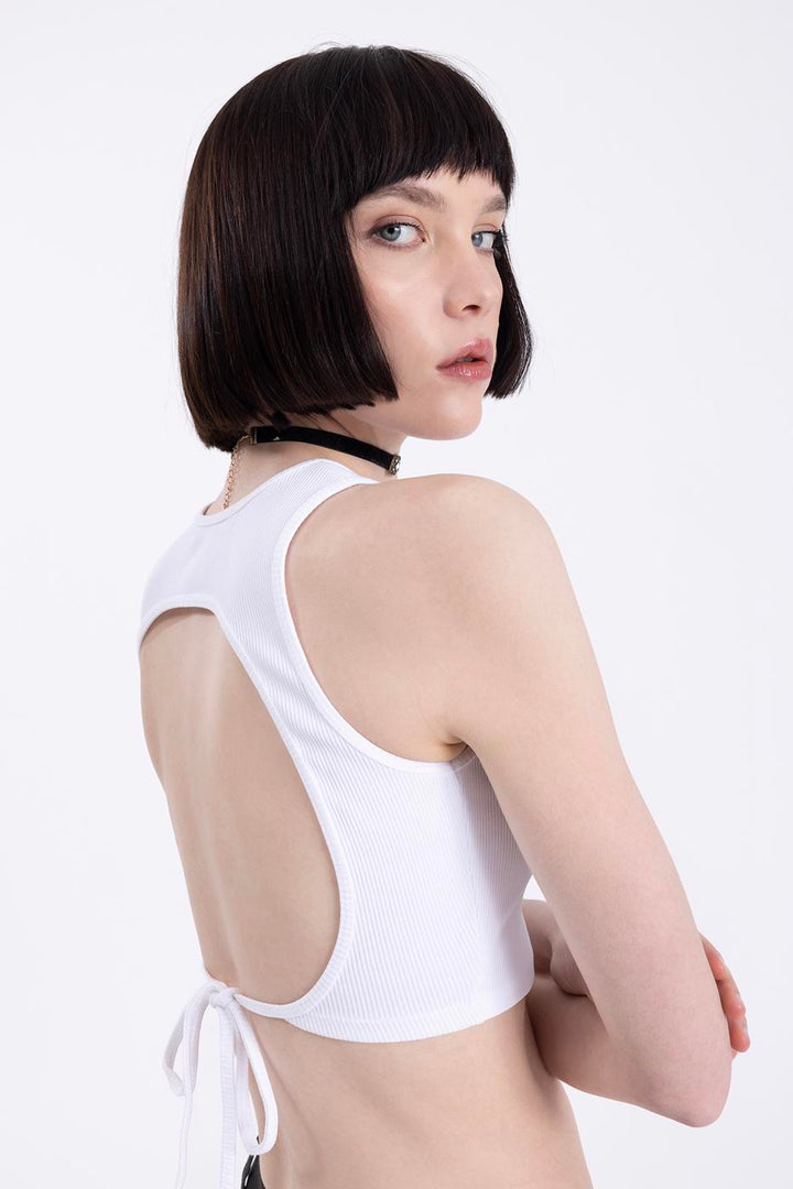 BSL Women Cut out back crop top - Jalacingo