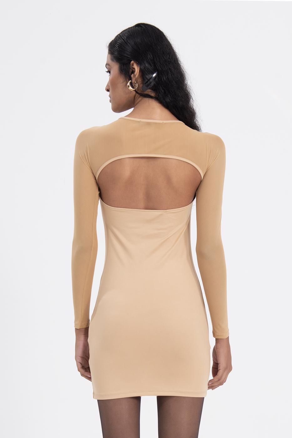 BSL Women Cut out back mini dress - Madera
