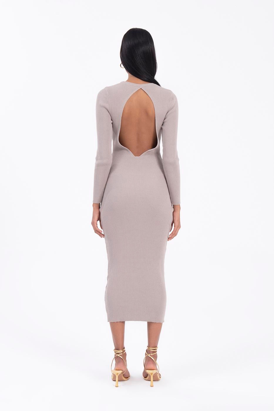 BSL Women Cut out back knitted midi pencil dress - Darwin
