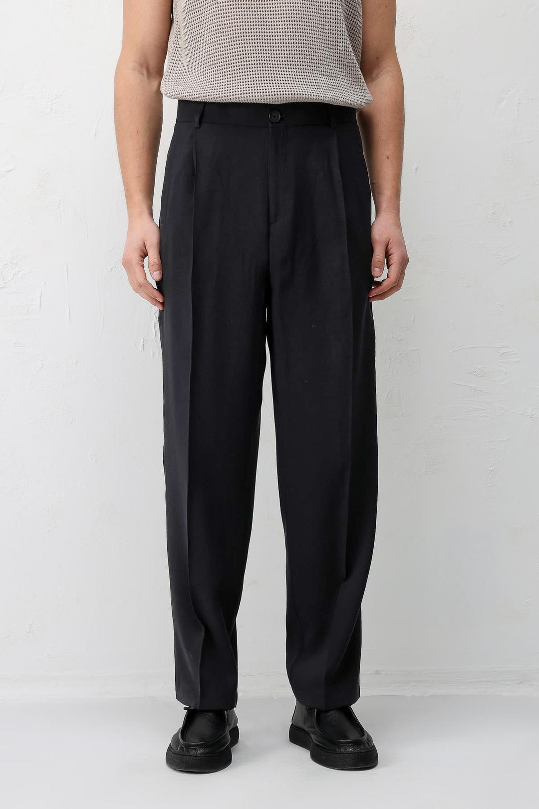 ANT Antioch Siyah Modal Kumaş Erkek Pantolon - Segovia