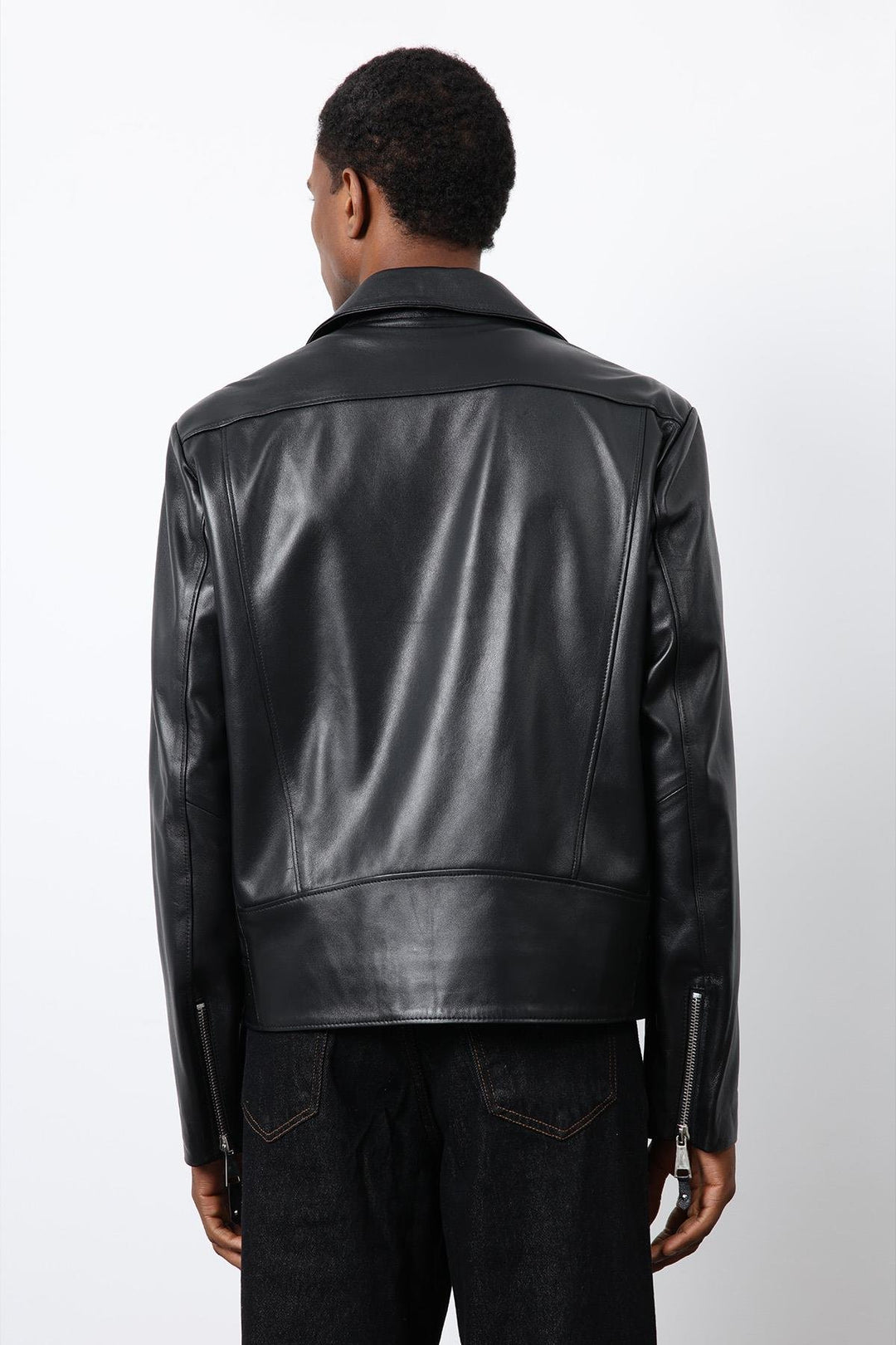 ANT Antioch Siyah 100% Deri Biker Ceket - Petaluma