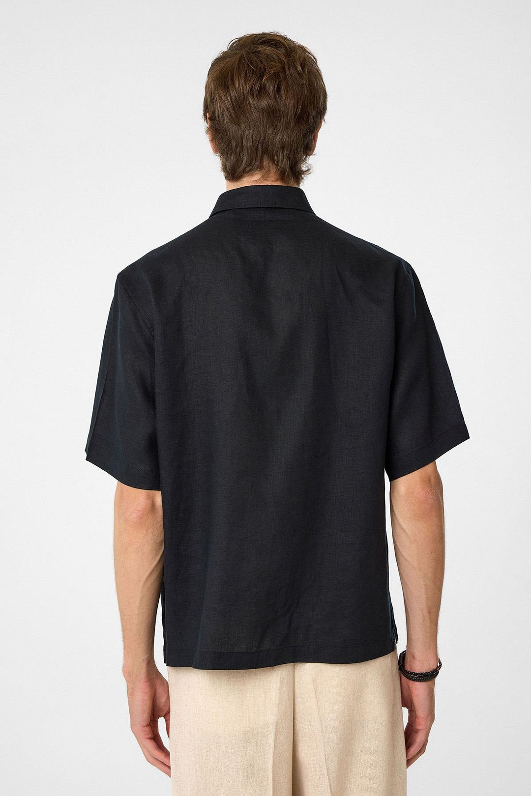 ANT Antioch Black 100% Linen Relaxed Fit Men's Shirt - Druzhkivka