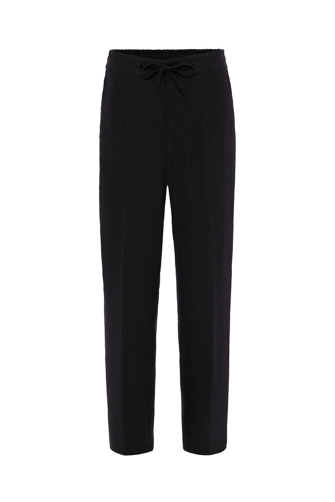 ANT Antioch Black 100% Linen High Waist Men's Pants - Manalapan