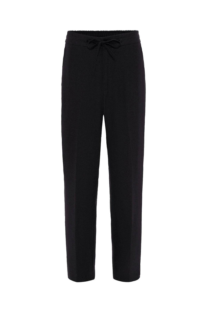 ANT Antioch Black 100% Linen High Waist Men's Pants - Manalapan