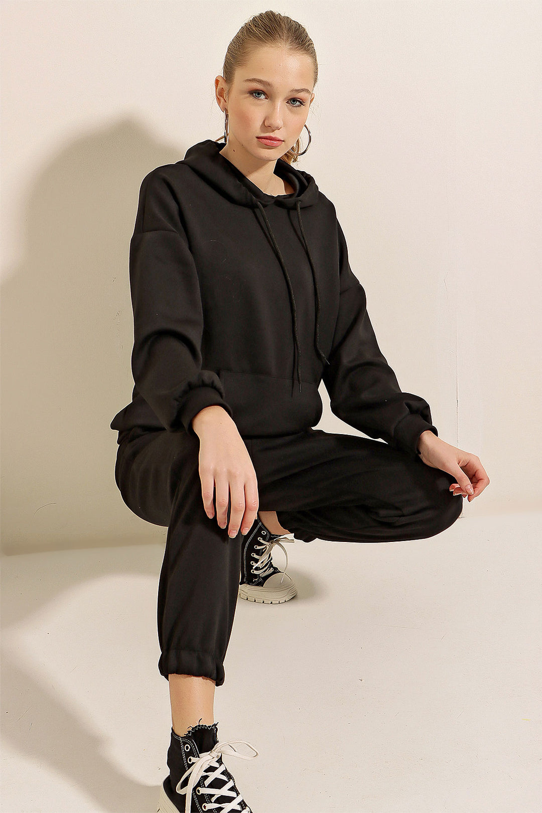 BGD Women Oversize Eşofman Takımı - Siyah - Tallaght