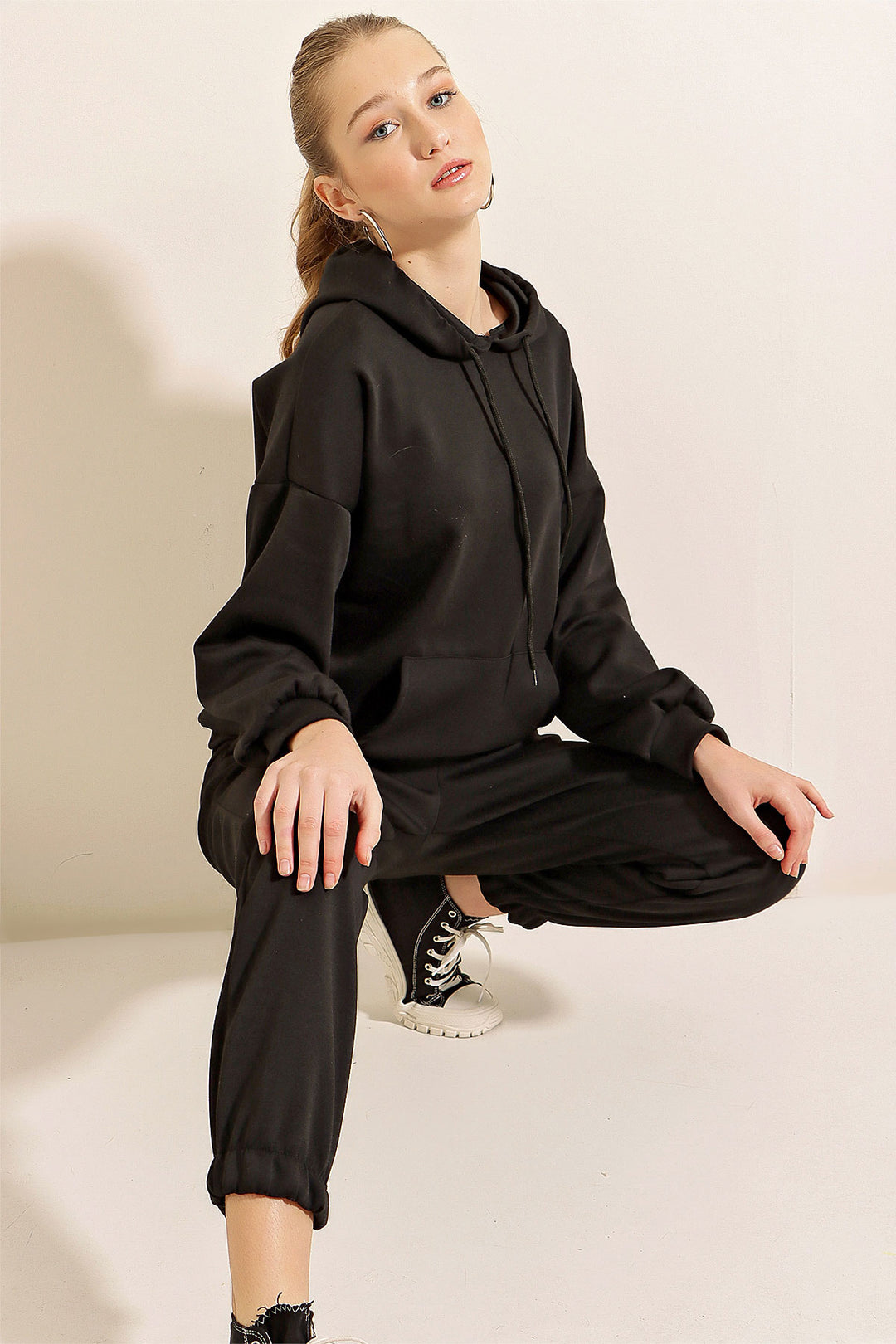 BGD Women Oversize Eşofman Takımı - Siyah - Tallaght
