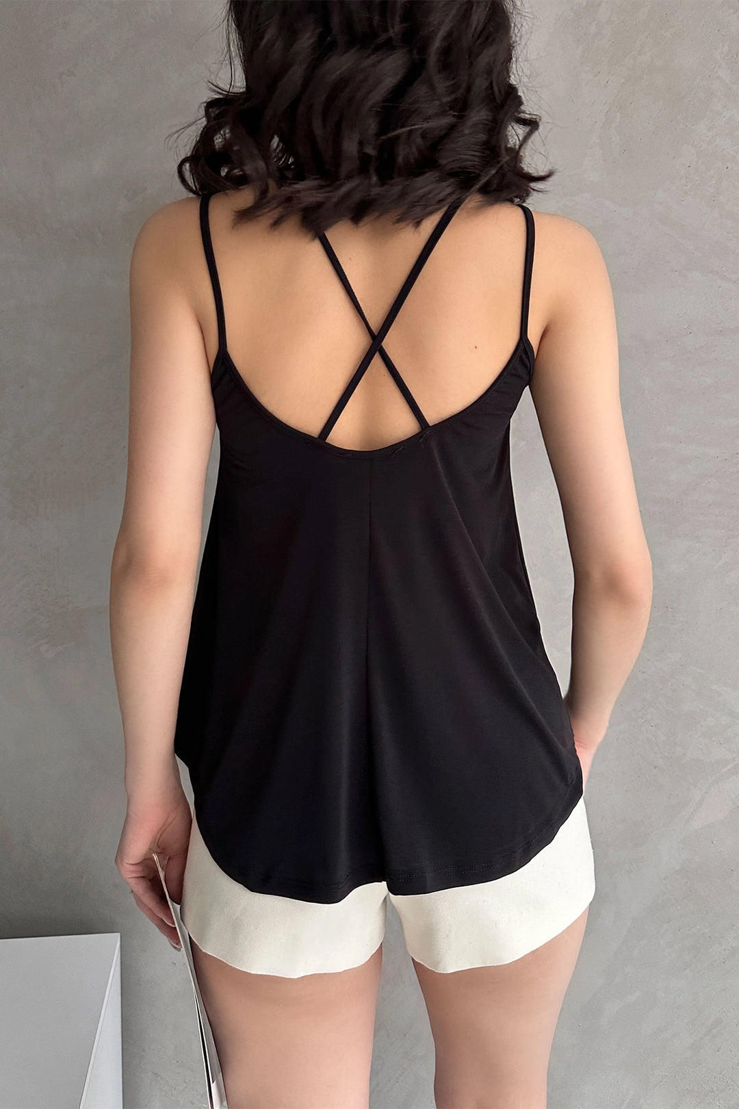 Black Sleeveless Blouse with Button Detail BCDF-252163 - Phoenix