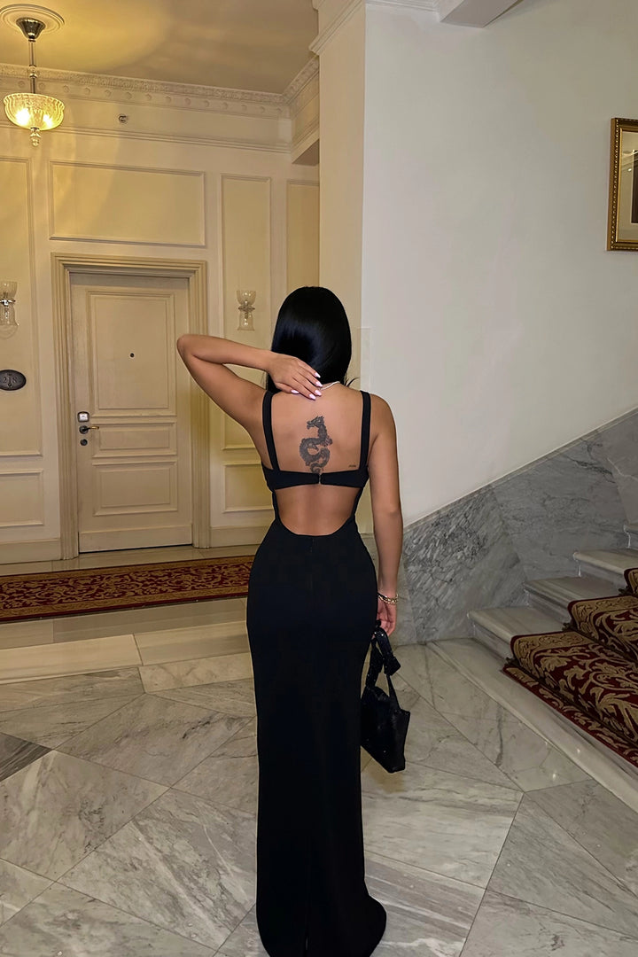 EYY Women Black Strappy Dress - Matera