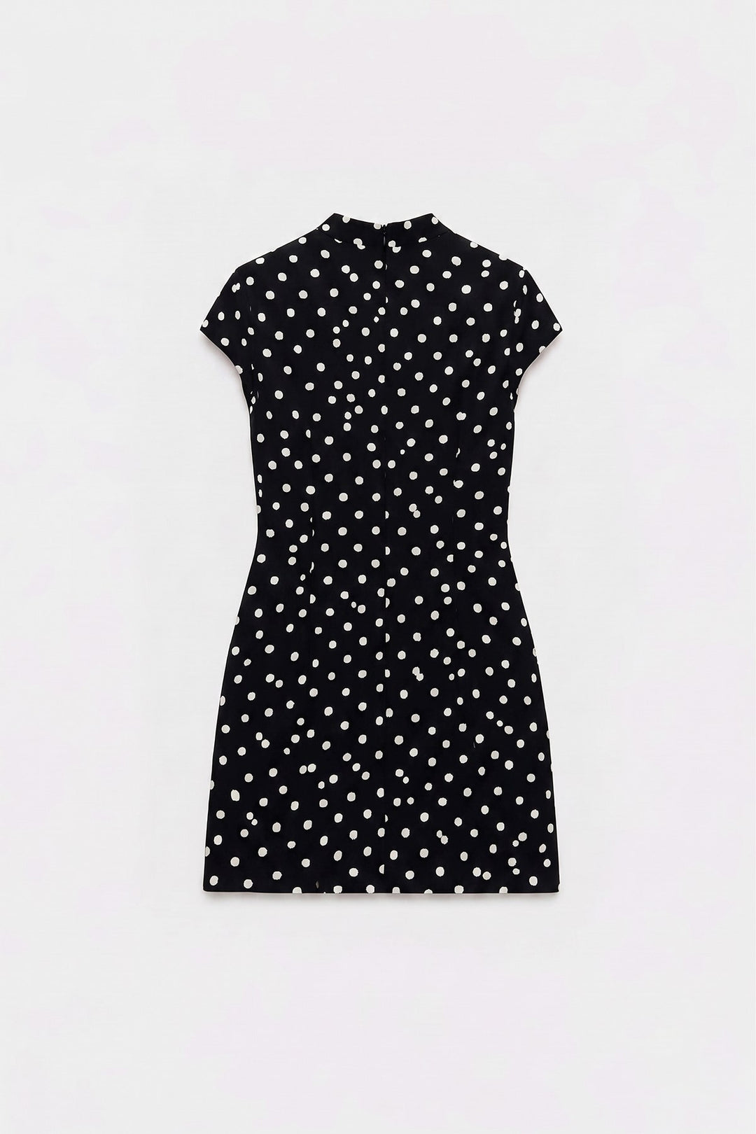 ANT Short Dress with Lace-Up Polka Dot Pattern - Pinneberg
